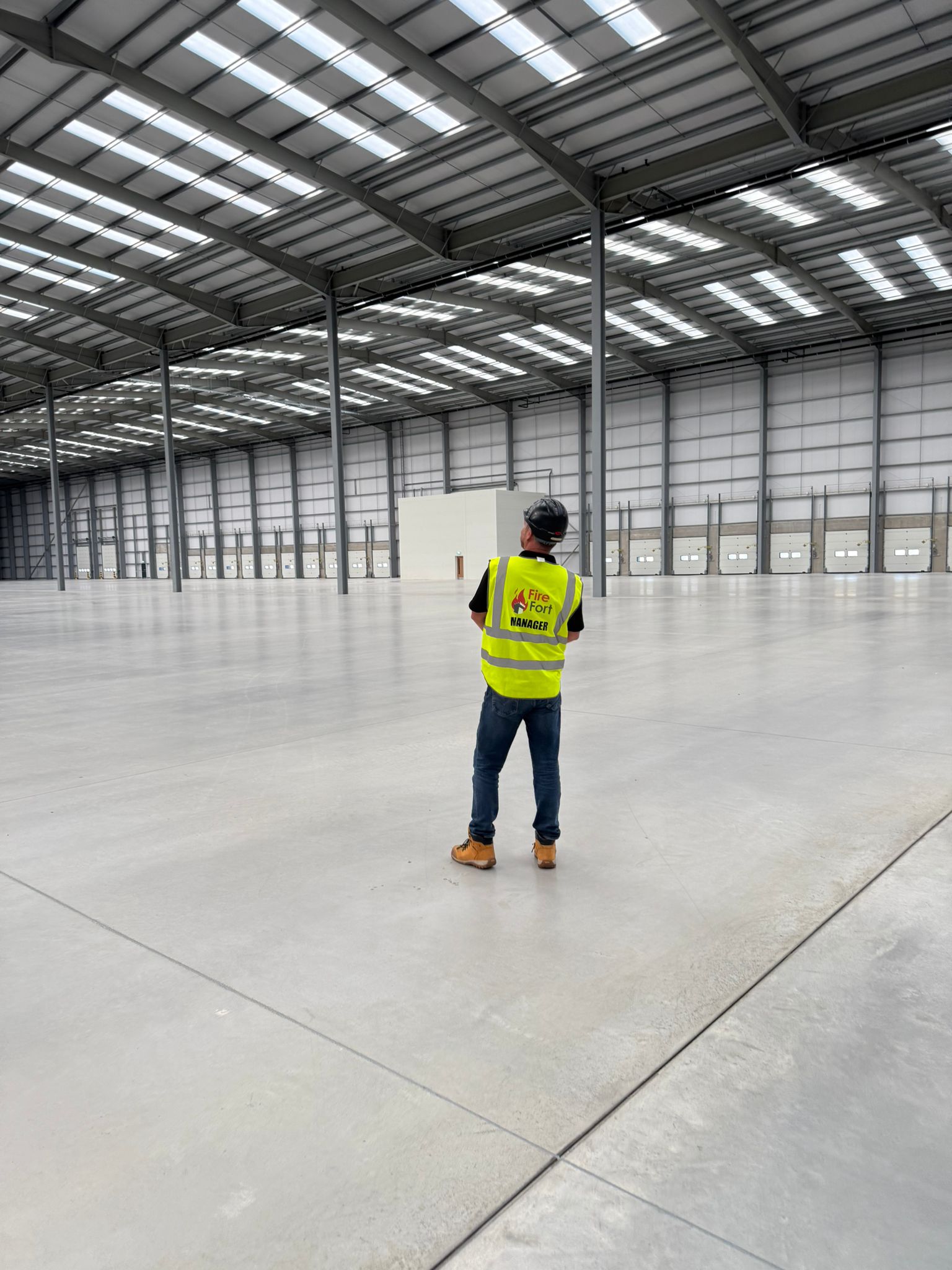 Fire Fort intumescent paint applicators on steel