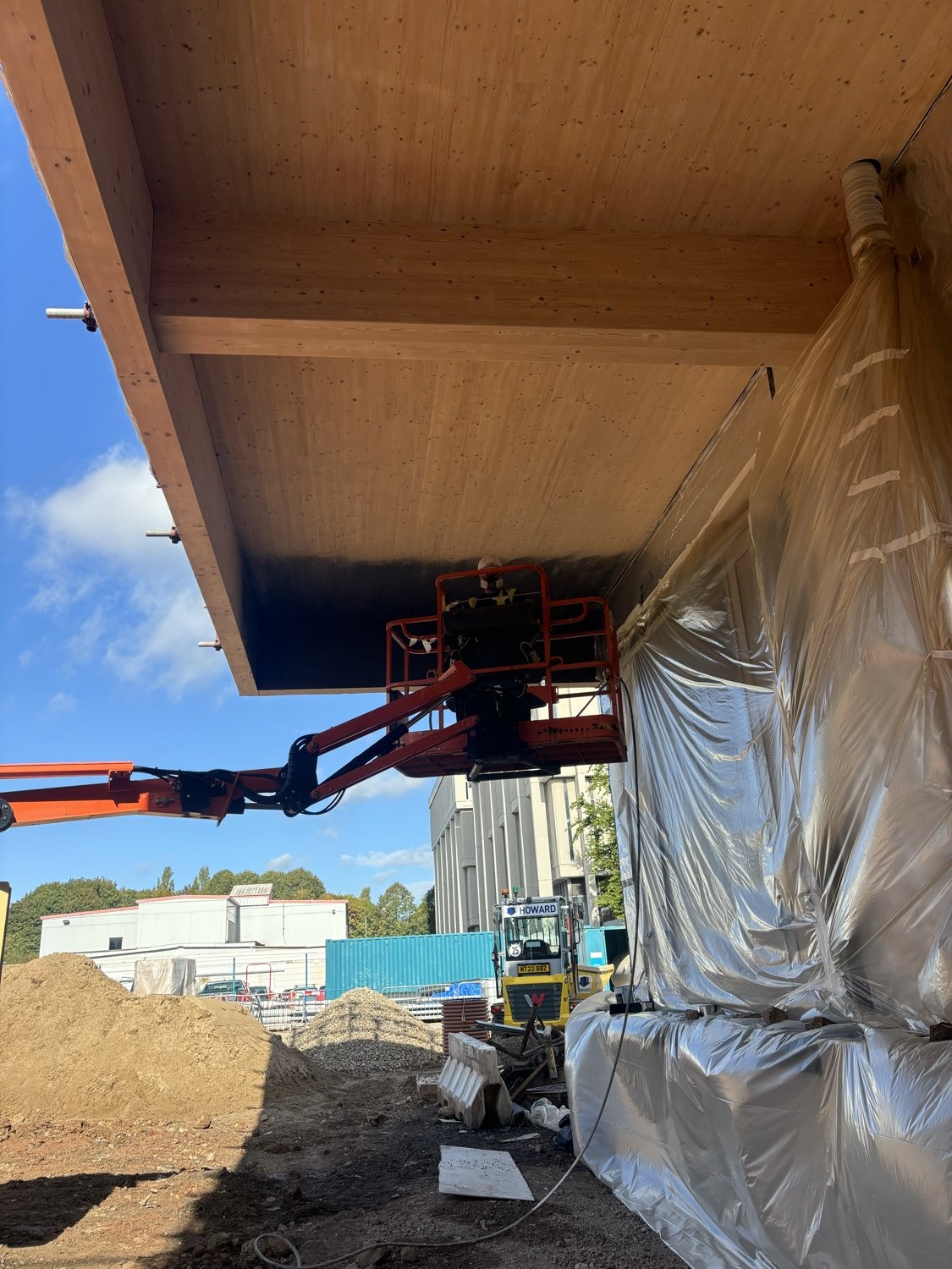 External structural steel intumescent coating applied by Fire Fort in Mansfield, Nottinghamshire