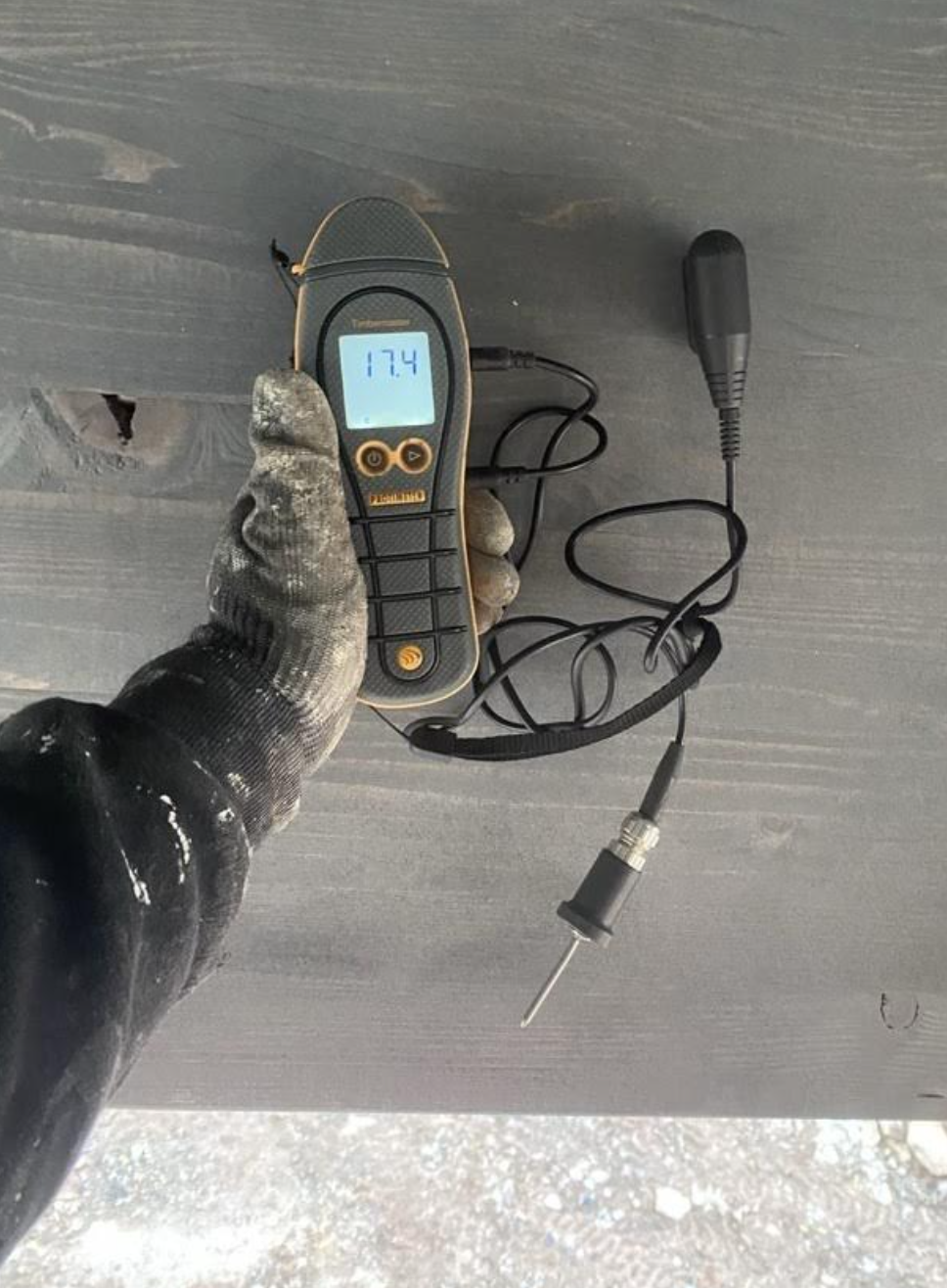 Fire Fort measuring dry film thickness for intumescent paint compliance in Mansfield, Nottinghamshire