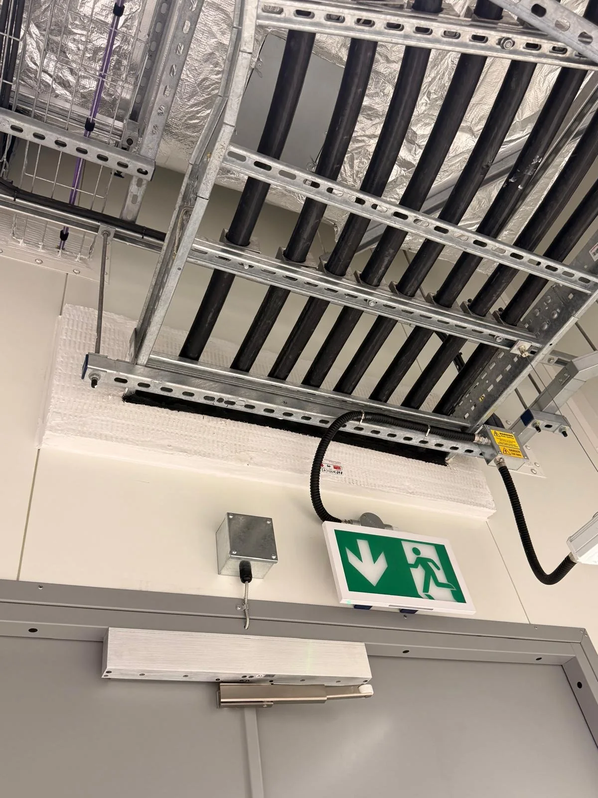 Fire stopping around cable tray penetrations for Nottingham and Nottinghamshire projects by Fire Fort