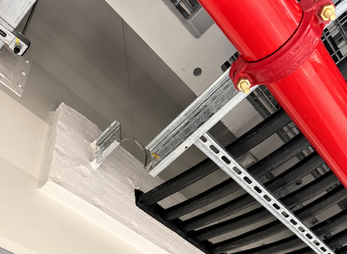 Fire stopping to service penetrations for Nottingham and Nottinghamshire commercial projects by Fire Fort